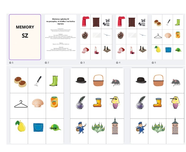 Memory z głoską sz