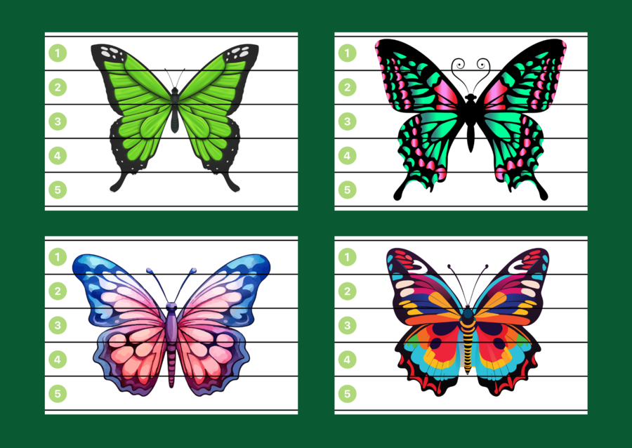 DZIEŃ MOTYLA – puzzle – WIOSNA - biblioteka – świetlica – przedszkole – 12 wersji