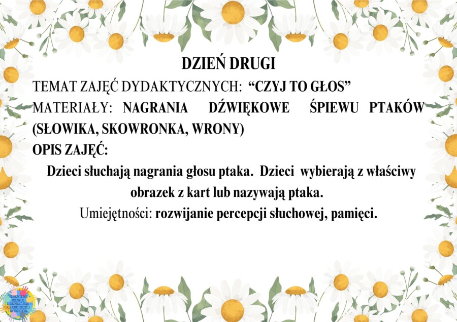 DZIEŃ PTAKÓW - EDUKACYJNA PRZYGODA DLA DZIECI