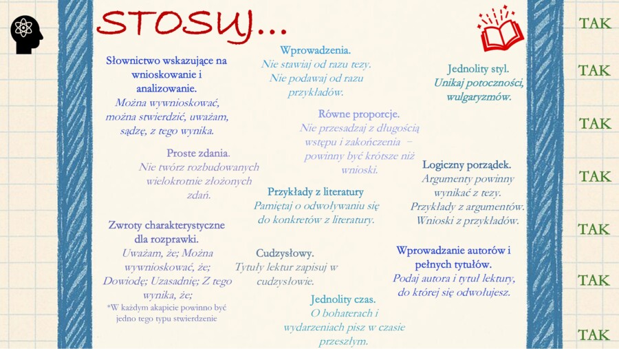 Prosto o rozprawce - wklejki