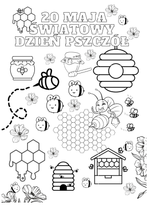 DZIEŃ PSZCZOŁY - KOLOROWANKA XXL