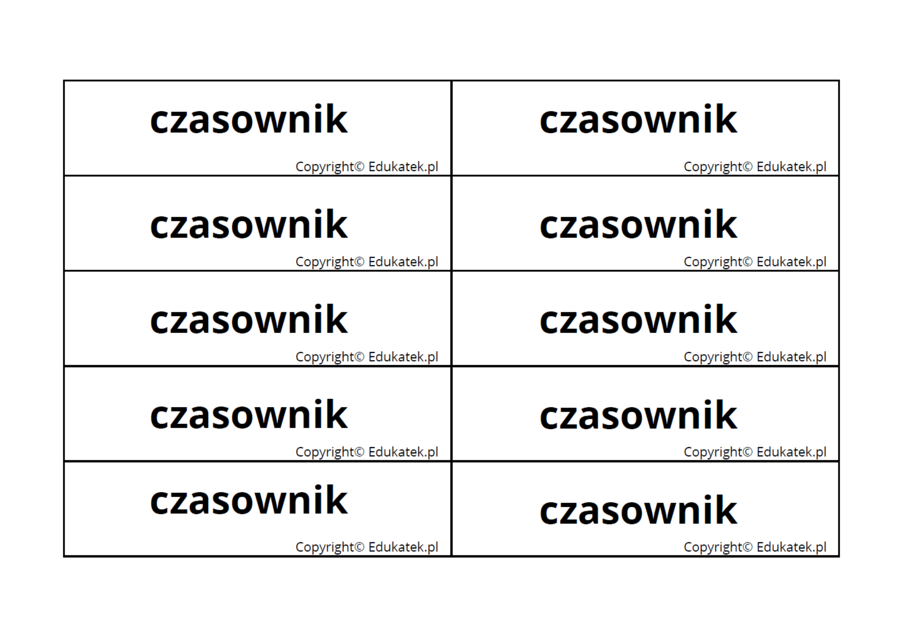 Gramatyczne bingo- utrwalanie rzeczownika, czasownika, przymiotnika
