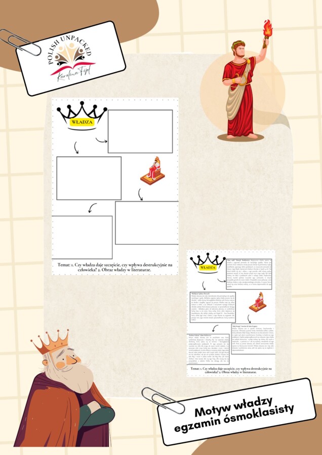 Motyw władzy + odpowiedzi egzamin ósmoklasisty, język polski
