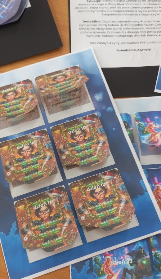 Kalendarz adwentowy matematyka Varex i Solara - Operacja Chronos - klasa 6 (5)