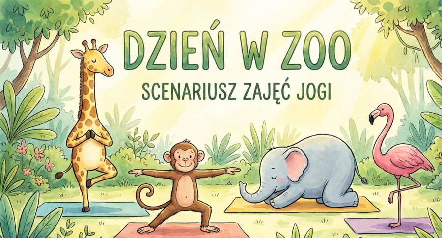 Dzień w zoo - scenariusz jogi dla dzieci