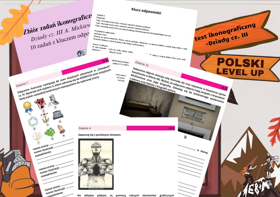 Test ikonograficzny (10 zadań z kluczem odpowiedzi)_Dziady cz. III_Polski Level Up