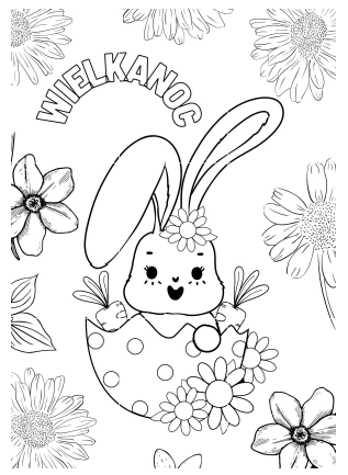 WIELKANOC KOLOROWANKA XXL - 9 CZĘŚCI