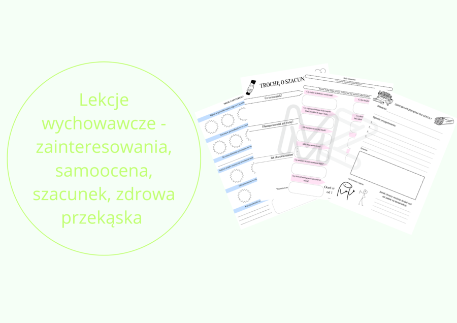 Lekcja wychowawcza - pakiet 4 kart pracy