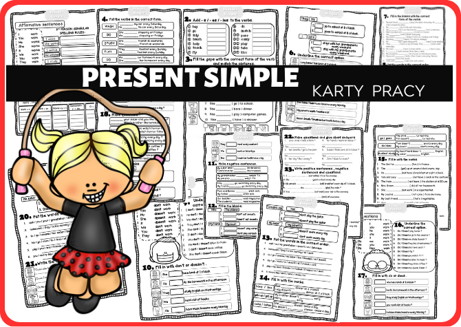 PRESENT SIMPLE - KARTY PRACY