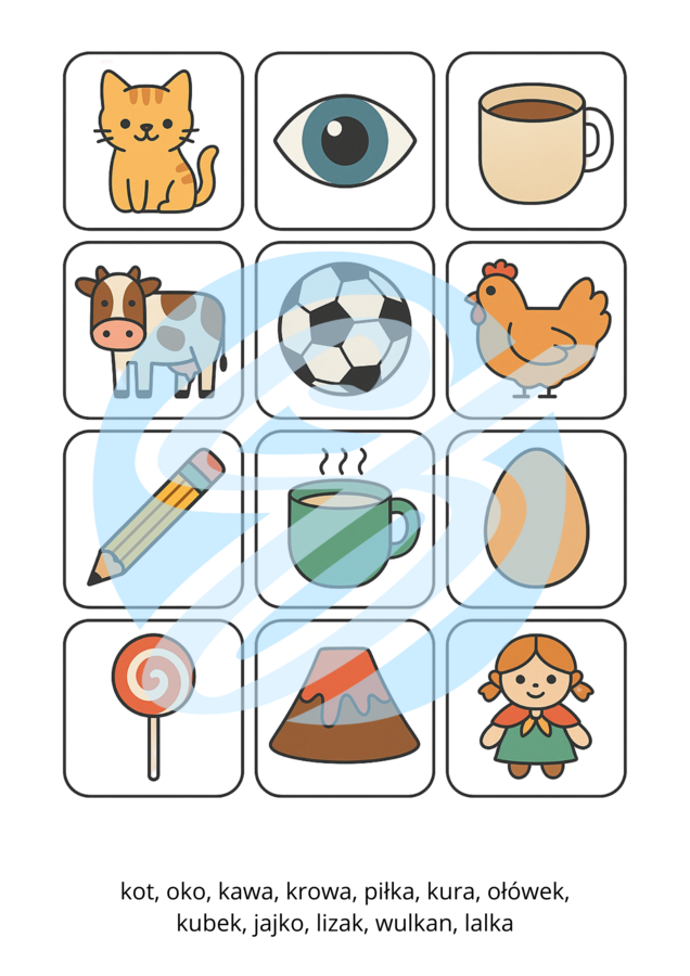 Memory logopedyczne – Utrwalenie głoski „K”