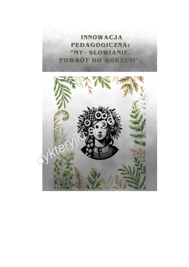innowacja pedagogiczna "My Słowianie"