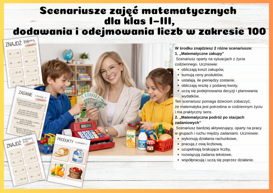 Scenariusze zajęć matematycznych dodawanie i odejmowanie w zakresie 100 (klasy 1–3)