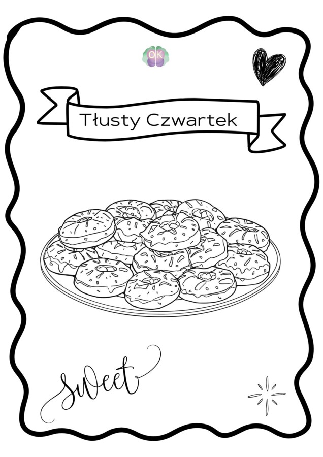 Tłusty Czwartek – karty pracy, zabawa