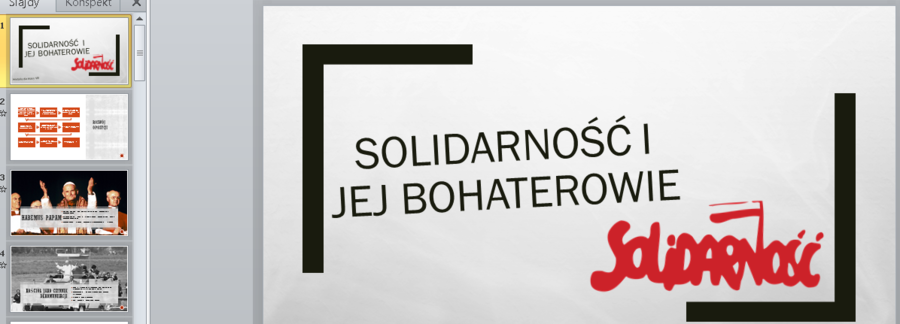 Solidarność i jej bohaterowie - prezentacja (klasa 8)
