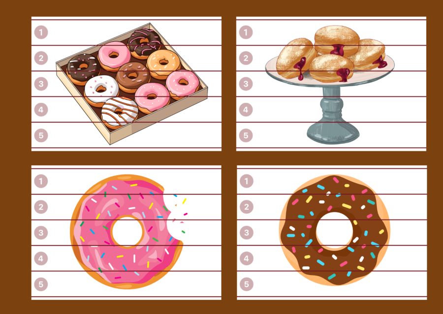 TŁUSTY CZWARTEK – puzzle – biblioteka – świetlica – przedszkole – 12 wersji