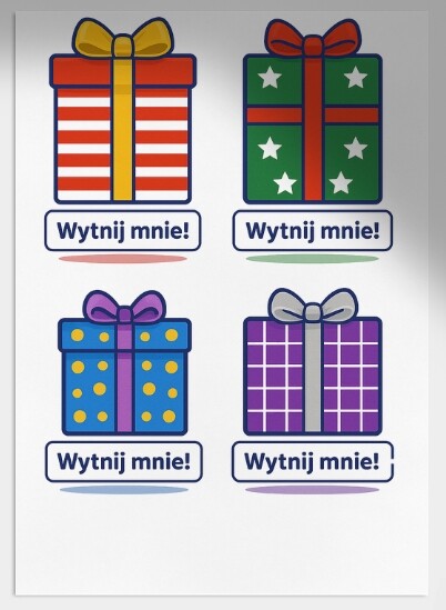 Wycinanka „Prezenty pod choinką”