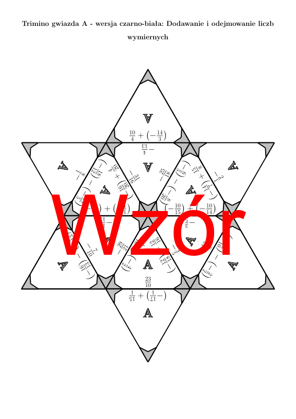 Trimino - Dodawanie i odejmowanie liczb wymiernych | matematyka