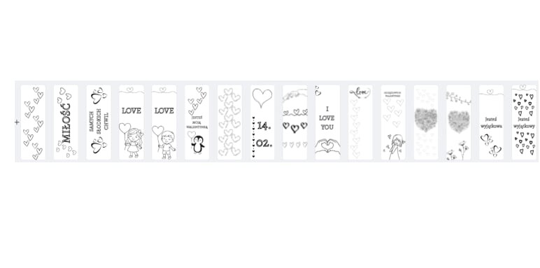 Zakładki Walentynkowe