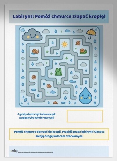 Karta pracy „Mój deszczowy dzień”