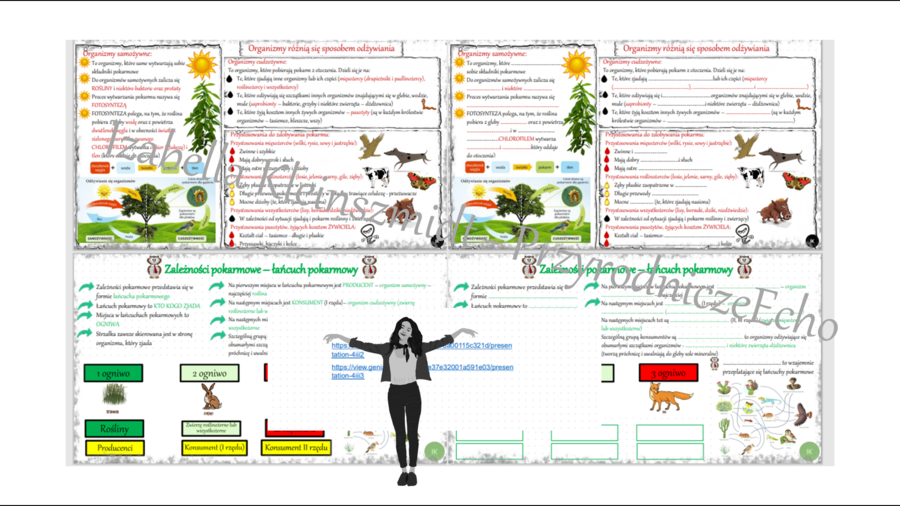 Mini zestaw do tematu „Organizmy różnią się sposobem odżywiania” - 2 x sketchnotka + 2 x karta pracy + 2 x gratisowe linki do prezentacji multimedialnych niekomercyjnych wykonanych w genial.ly do indywidualnego pobrania i użycia do celów niekomercyjnych.