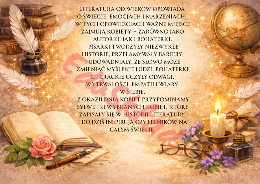 „Kobiety w literaturze – piórem, sercem, odwagą”.