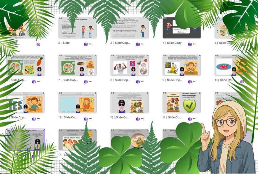 Prezentacja multimedialna w genial.ly „Jak zaplanować zdrowy posiłek? - zajęcia kulinarne”. Edukacja zdrowotna. Klasa 7. Dział „Nasze odżywianie”.