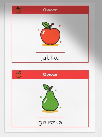 Karty obrazkowe: "Moje pierwsze słowa"