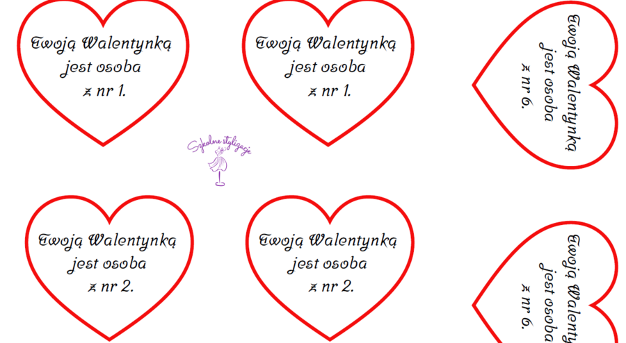 Walentynki - serduszka, znajdź swoją parę