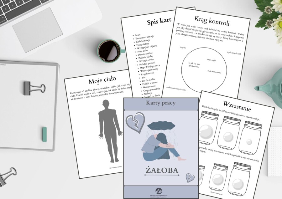 Żałoba – karty pracy