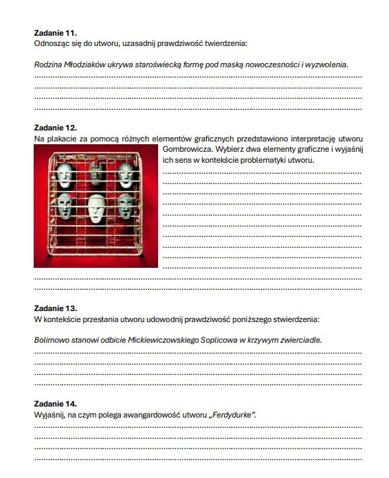 Karta pracy "Ferdydurke"