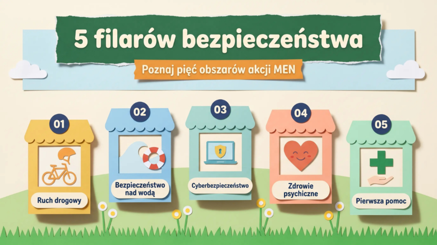 Tydzień dla Bezpieczeństwa MEN – prezentacja edukacyjna o bezpieczeństwie przed wakacjami