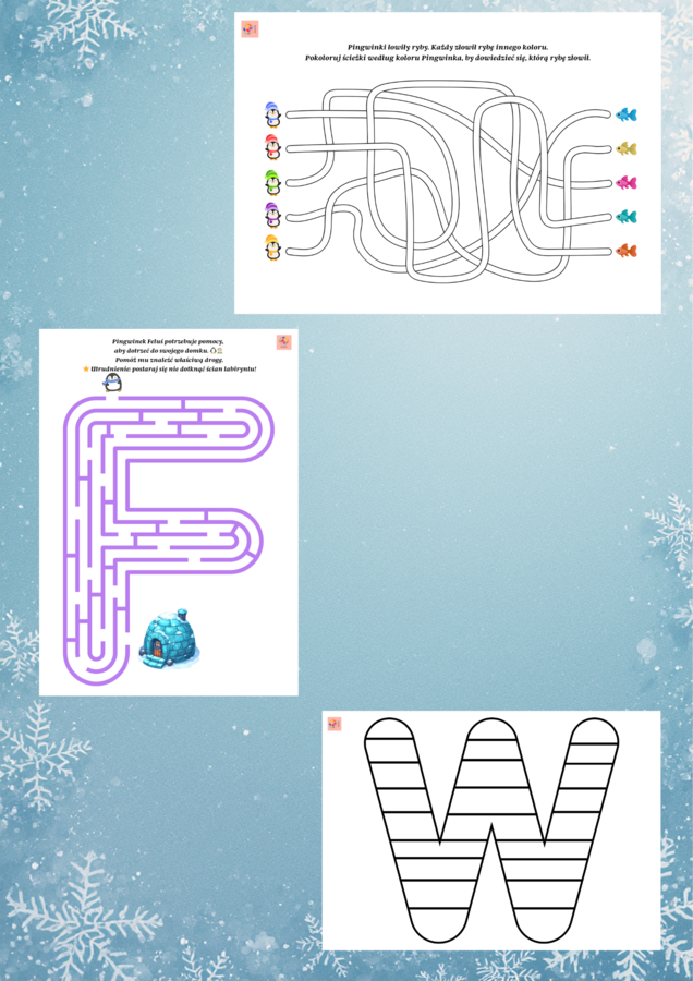 Ćwiczenia sylabowe cz. 3 Seria Zima Pingwinki