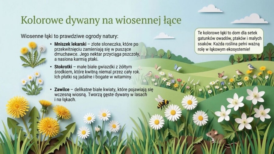 Wiosna - prezentacja, gazetka szkolna, materiały