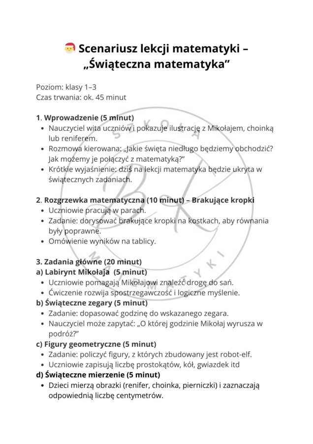 Świąteczna matematyka