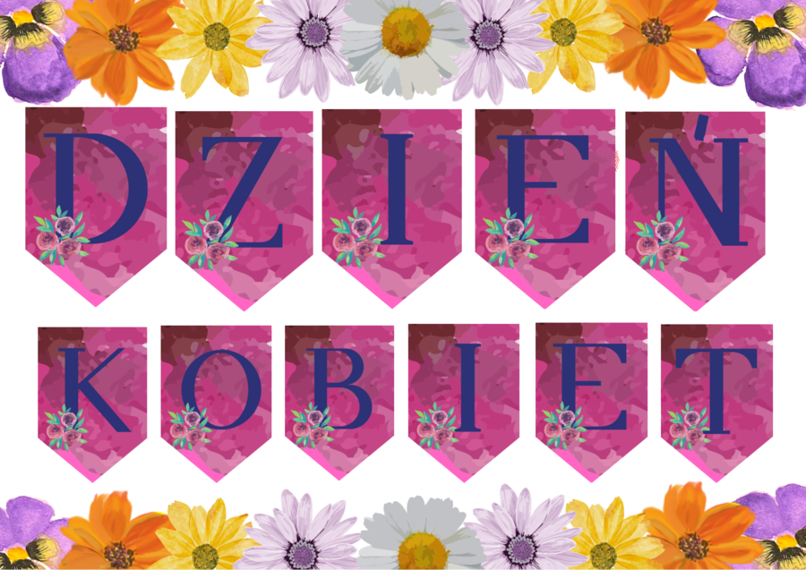 Napis- dzień kobiet