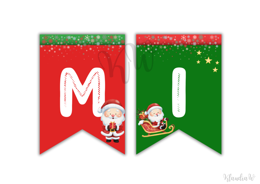 Girlanda „WITAJ ŚWIĘTY MIKOŁAJU!” – PDF do druku