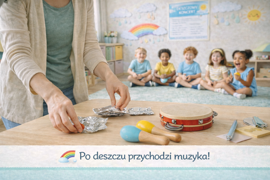 Deszczowy koncert – zajęcia muzyczne