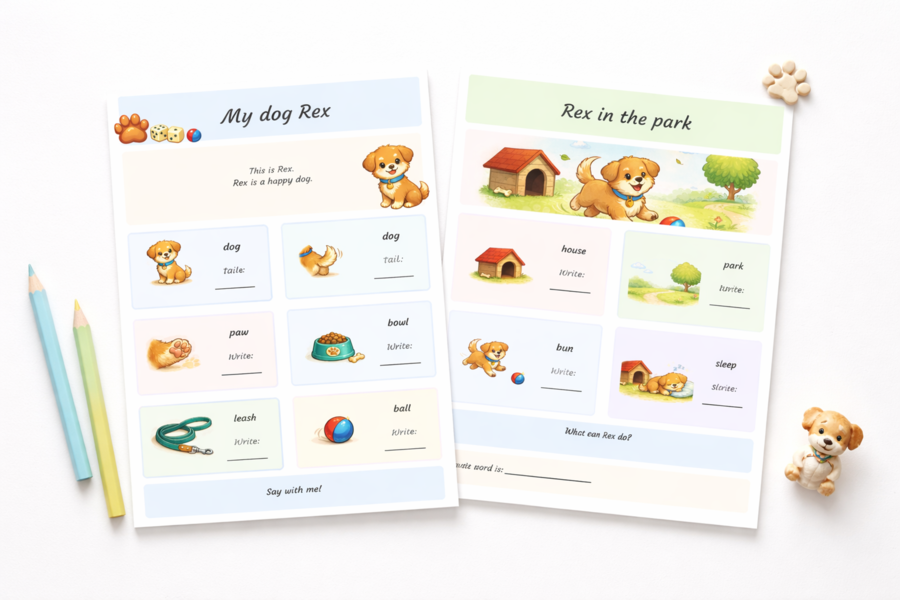 My dog Rex – mini picture dictionary