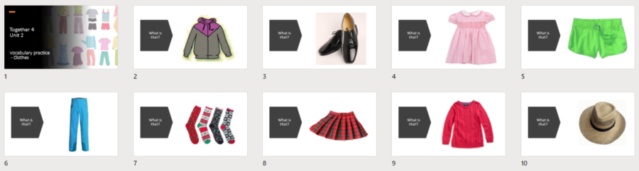 Together 4 - ubrania - ćwiczenia leksykalne, speaking activities, materiały dodatkowe do podręcznika