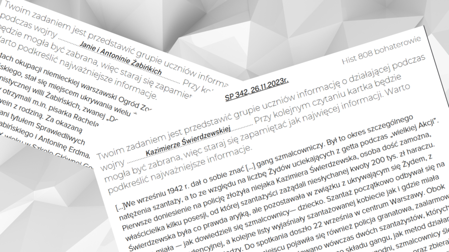 Hist 808 karta pracy