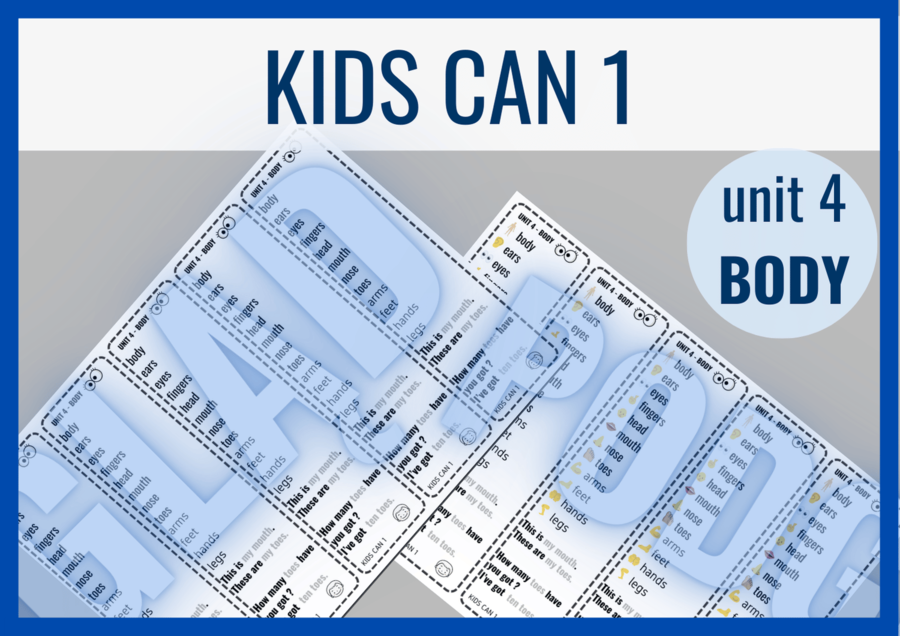 Kids Can 1 unit 4 BODY – zakładki do książki