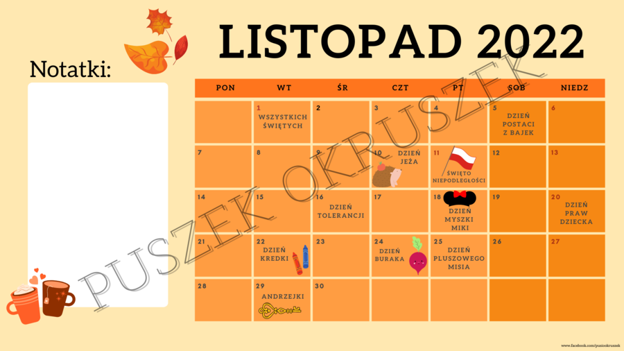 Kalendarz Świąt Nietypowych 22/23
