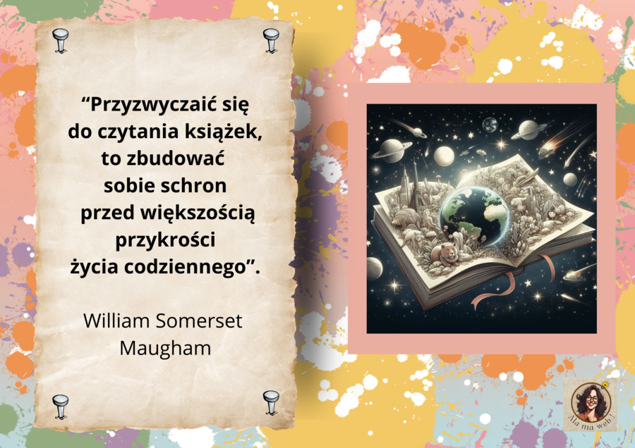 Gazetka "Dzień Książki" - cytaty o książkach i czytaniu.