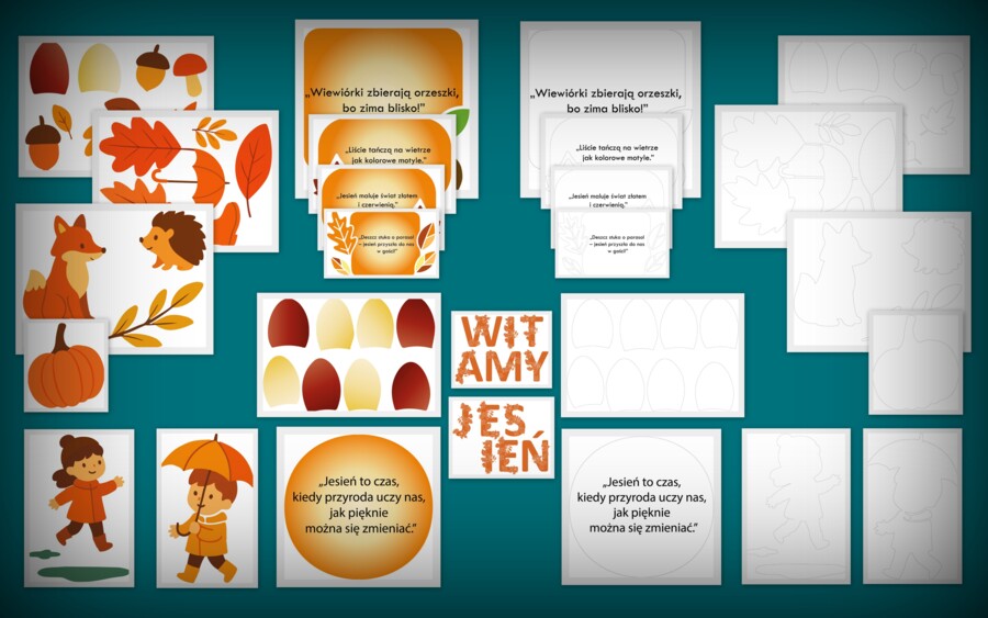 Gazetka jesienna na tablicę