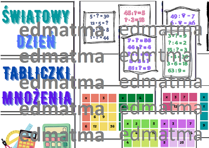 Dzień tabliczki mnożenia - gazetka wersja kolorowa
