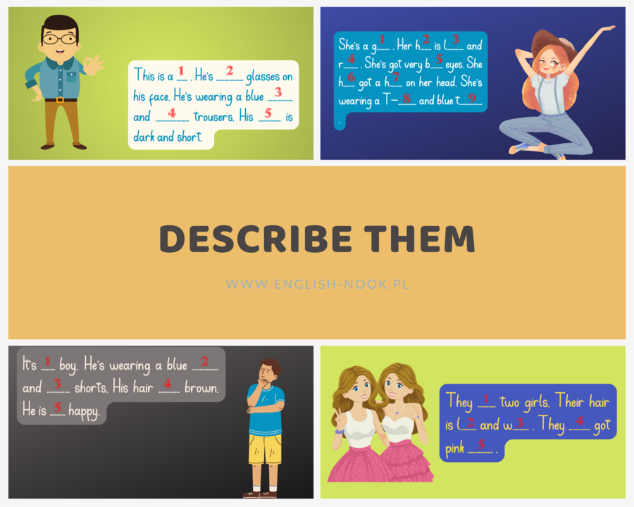 Describe the person - opis wyglądu