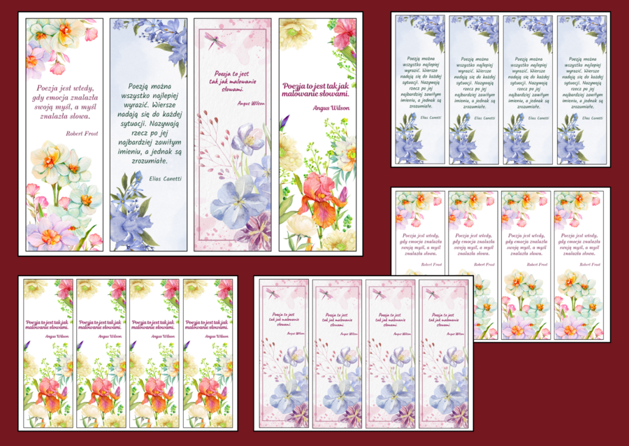 ŚWIATOWY DZIEŃ POEZJI – zakładki do książek – zakładka – wersja 4