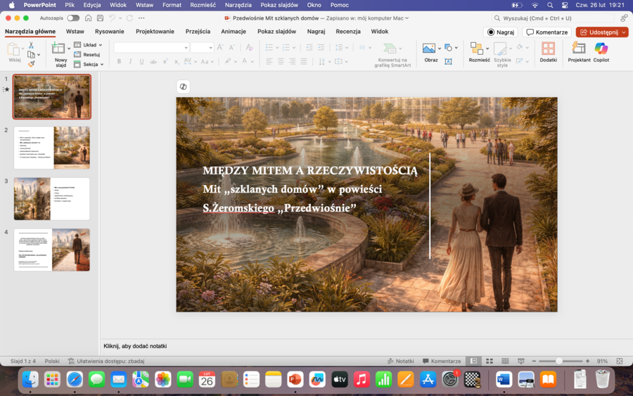 Mit szklanych domów w "Przedwiośniu" S. Żeromskiego.