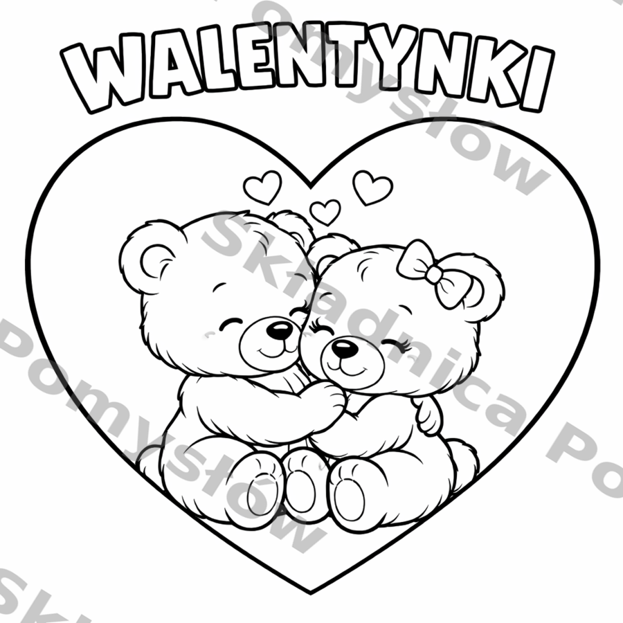 Pakiet WALENTYNKI: fotoramka + plakat XL + napis/girlanda + kolorowanki serca (PDF A4, dekoracja, gazetka)