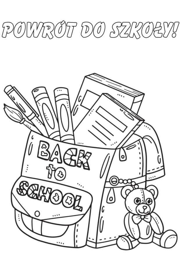 Powrót do szkoły- zestaw kolorowanek